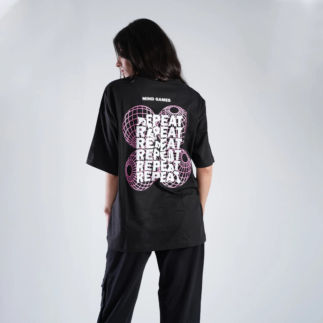 Black Repeat Tee