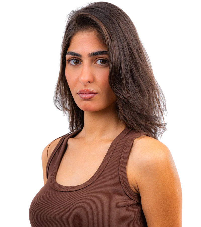 CTRL U Shaped Ribbed Tank Top