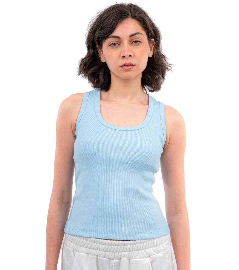 CTRL U Shaped Ribbed Tank Top