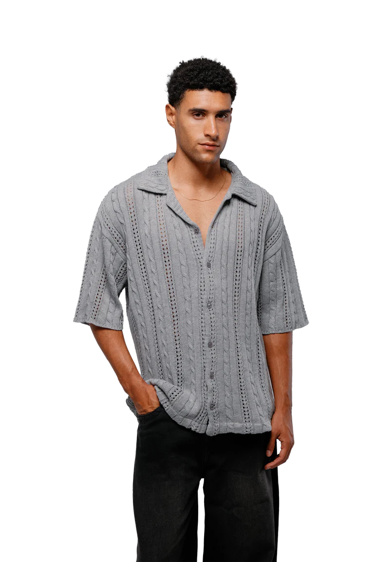 Knit Shirt In Grey