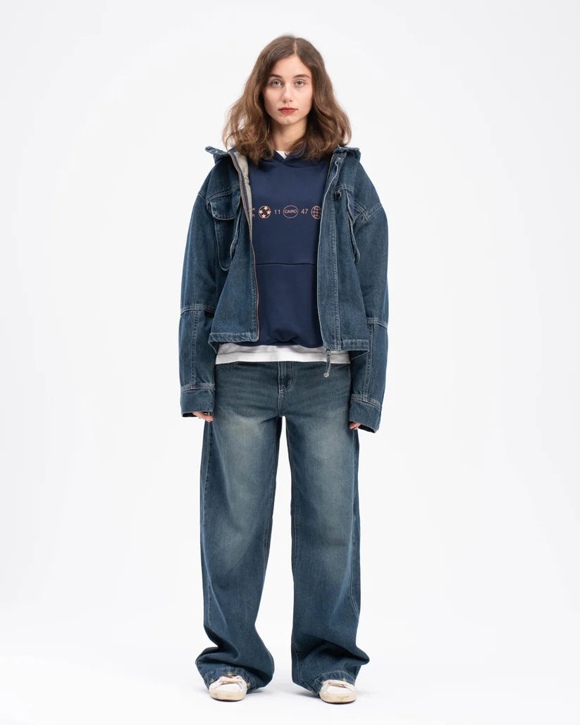 Navy Hooded jacket