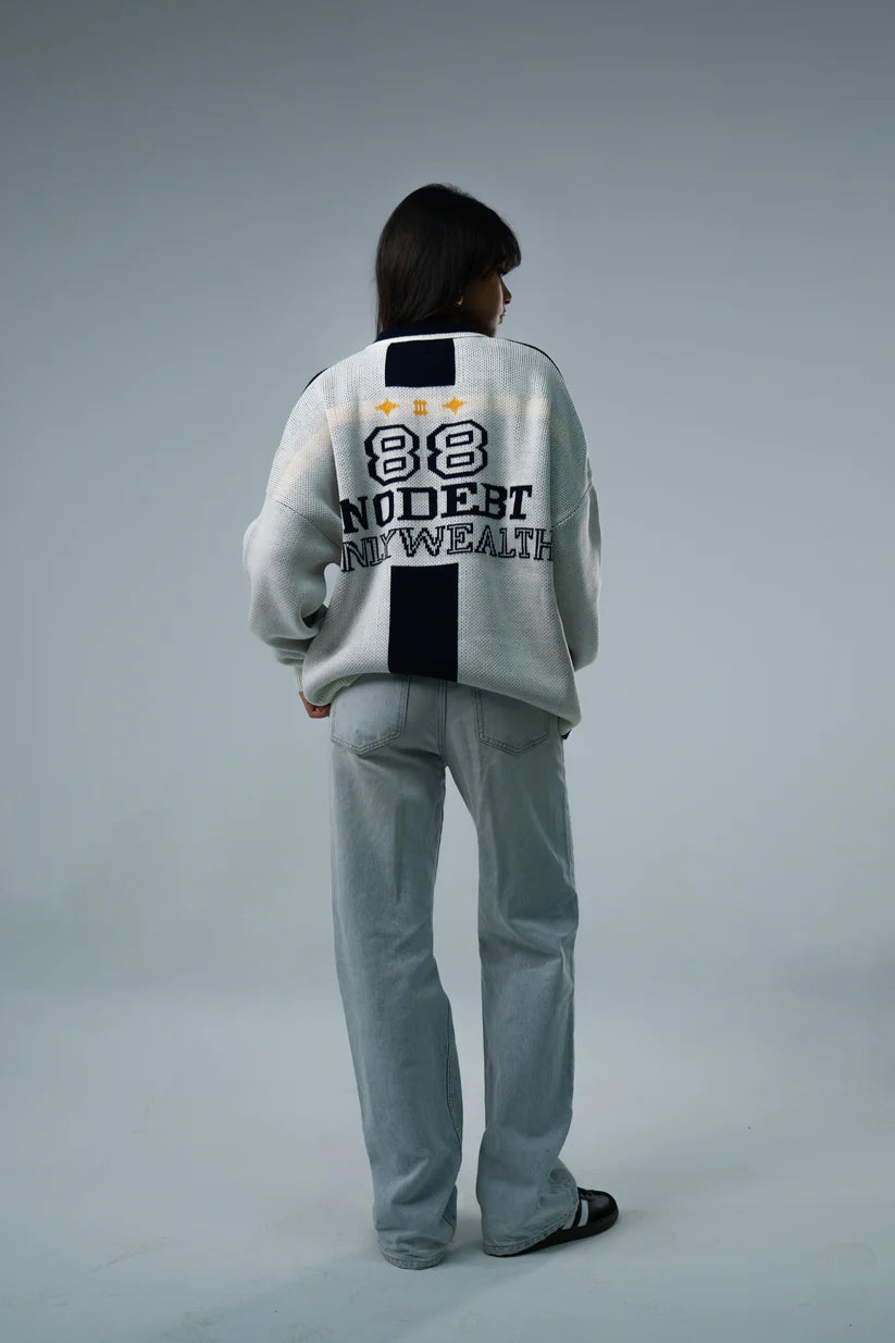 WOKE No debt Knitted Polo