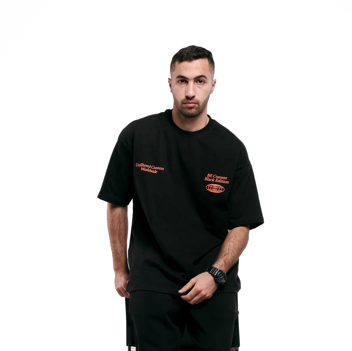 Black Edition Sensitive Content Oversized T-shirt