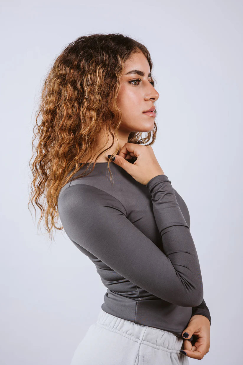 Diss & Miss Long Sleeve Crew Neck Top