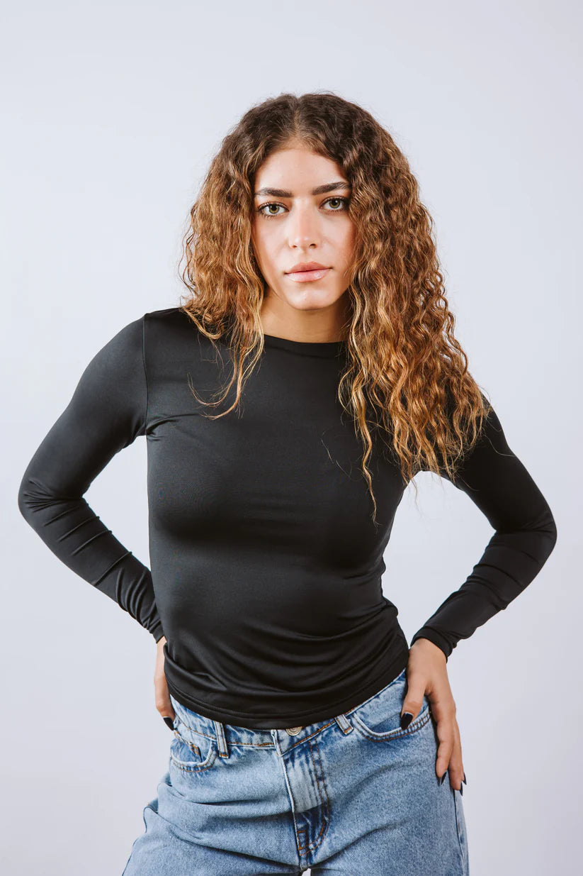 Diss & Miss Long Sleeve Crew Neck Top