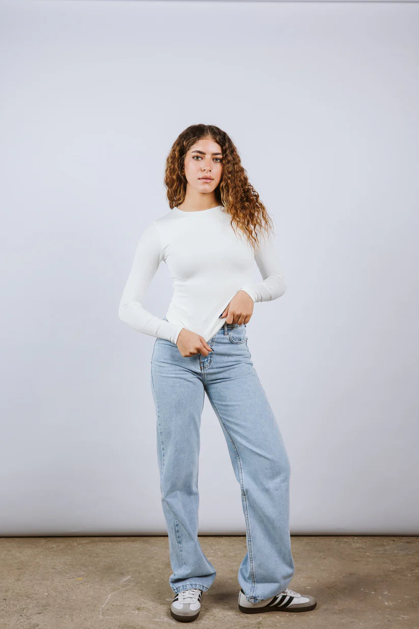 Diss & Miss Long Sleeve Crew Neck Top