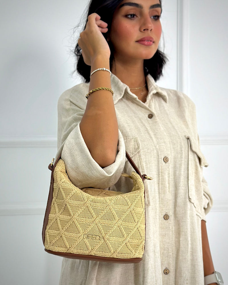 Deeda Eleni Raffia Bag