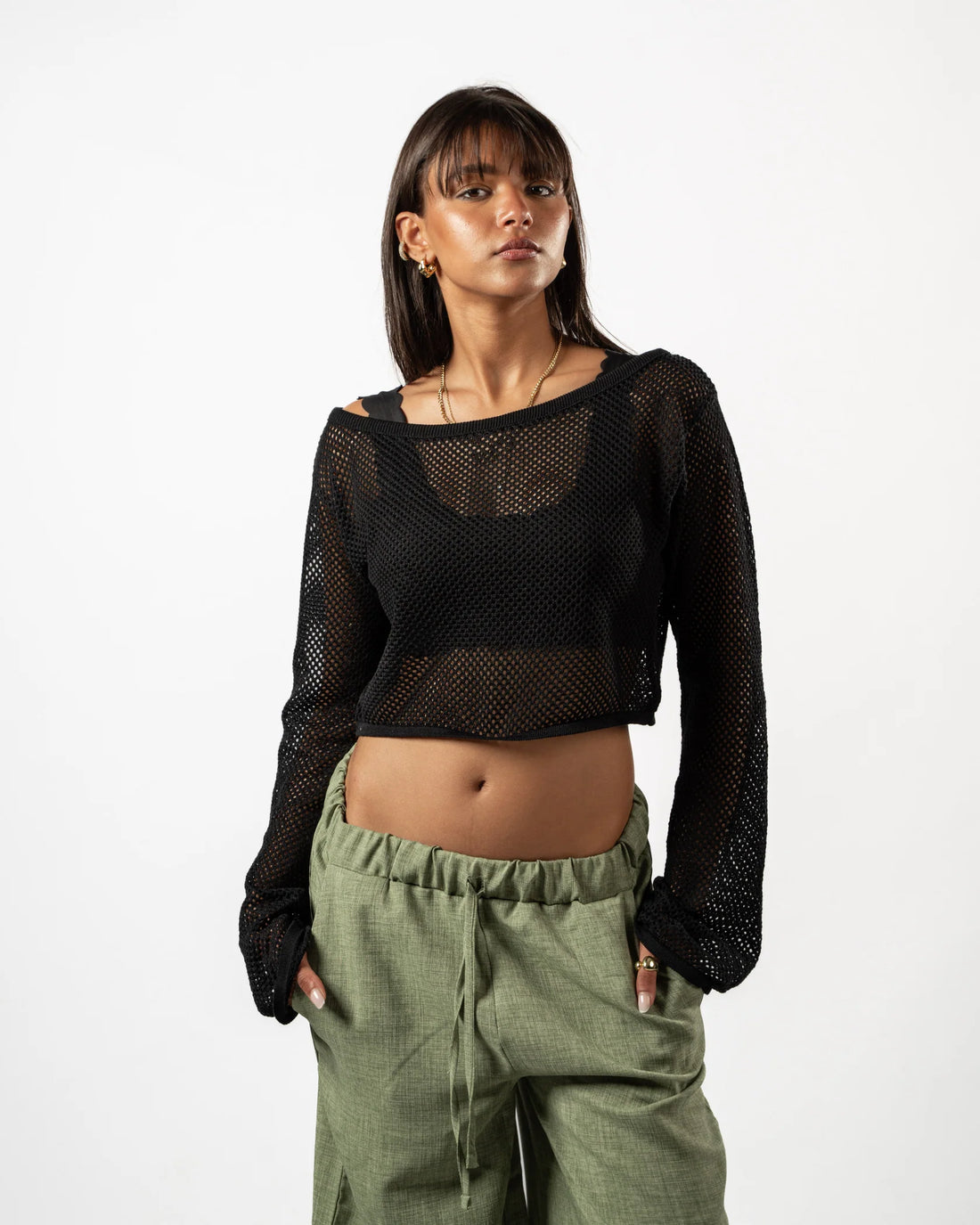 Psych Fishnet Top
