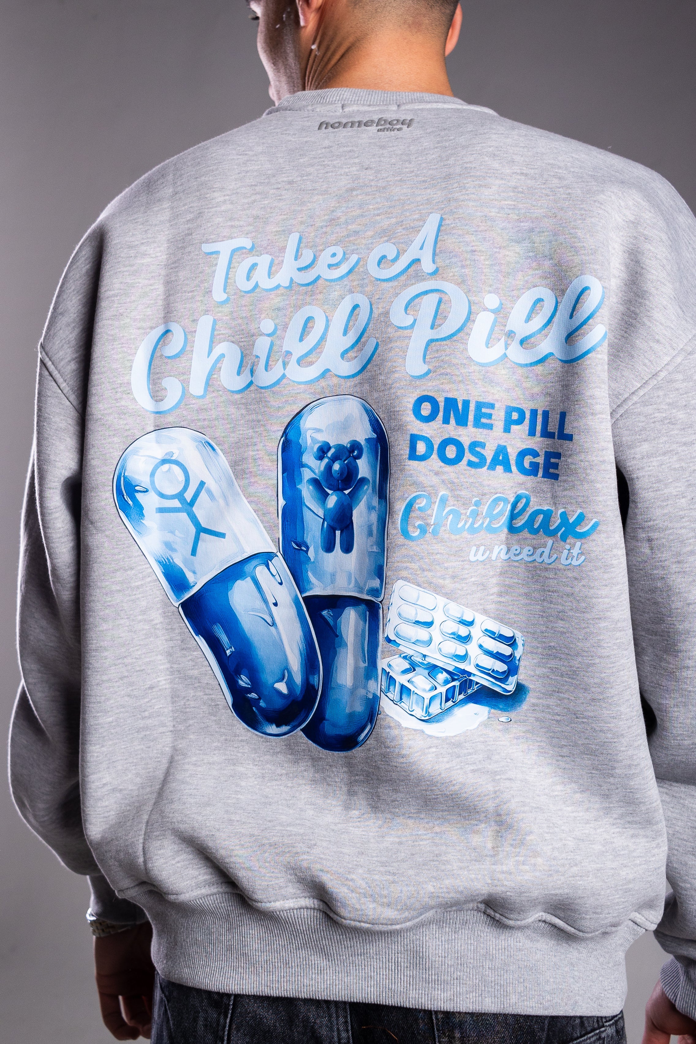 homeboy Teddy Chill Pill Crewneck
