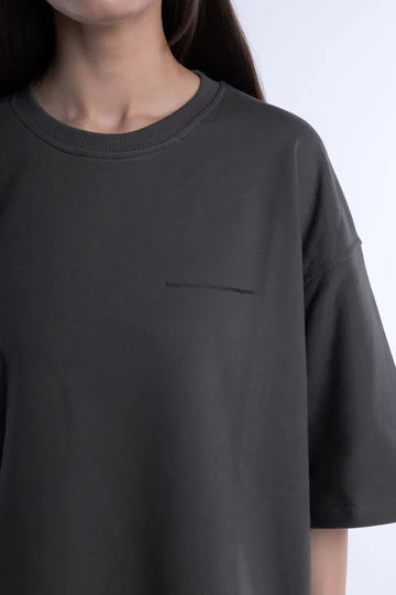 Blac Distressed Back Logo Oversized T-shirt