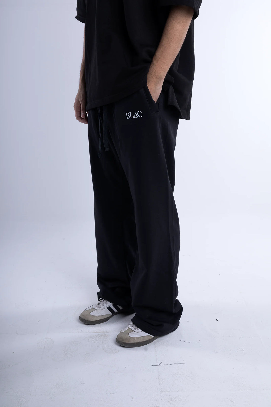 Blac Logo Print Straight Leg Sweatpants