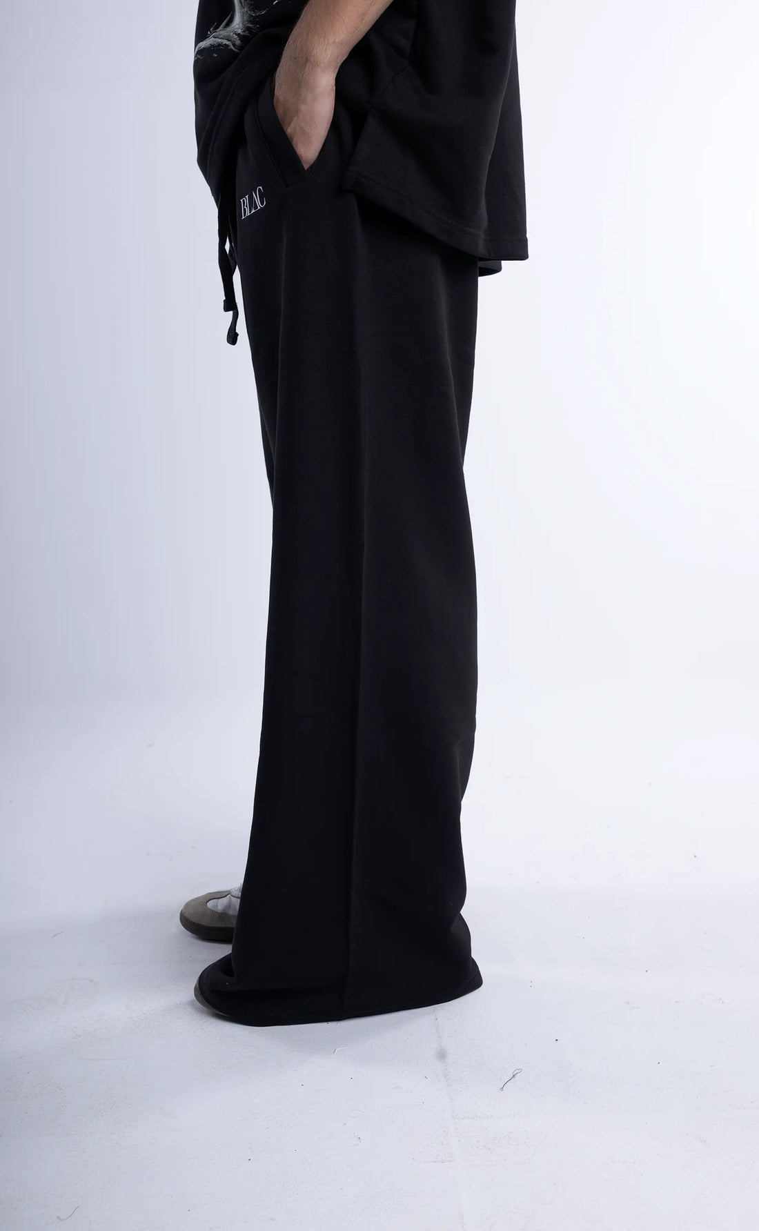Blac Logo Print Wide Leg Sweatpants