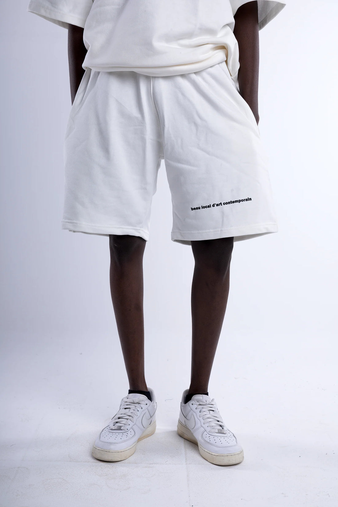 Blac Statement Print Cotton Shorts