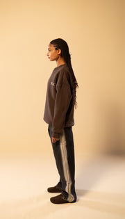 Blac Side Inside Out Straight Jeans