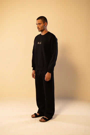 Blac Embroidered Logo Wide Leg Sweatpants