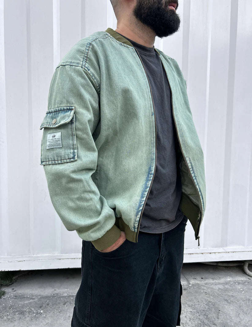 Helio DENIM BOMBER JACKET