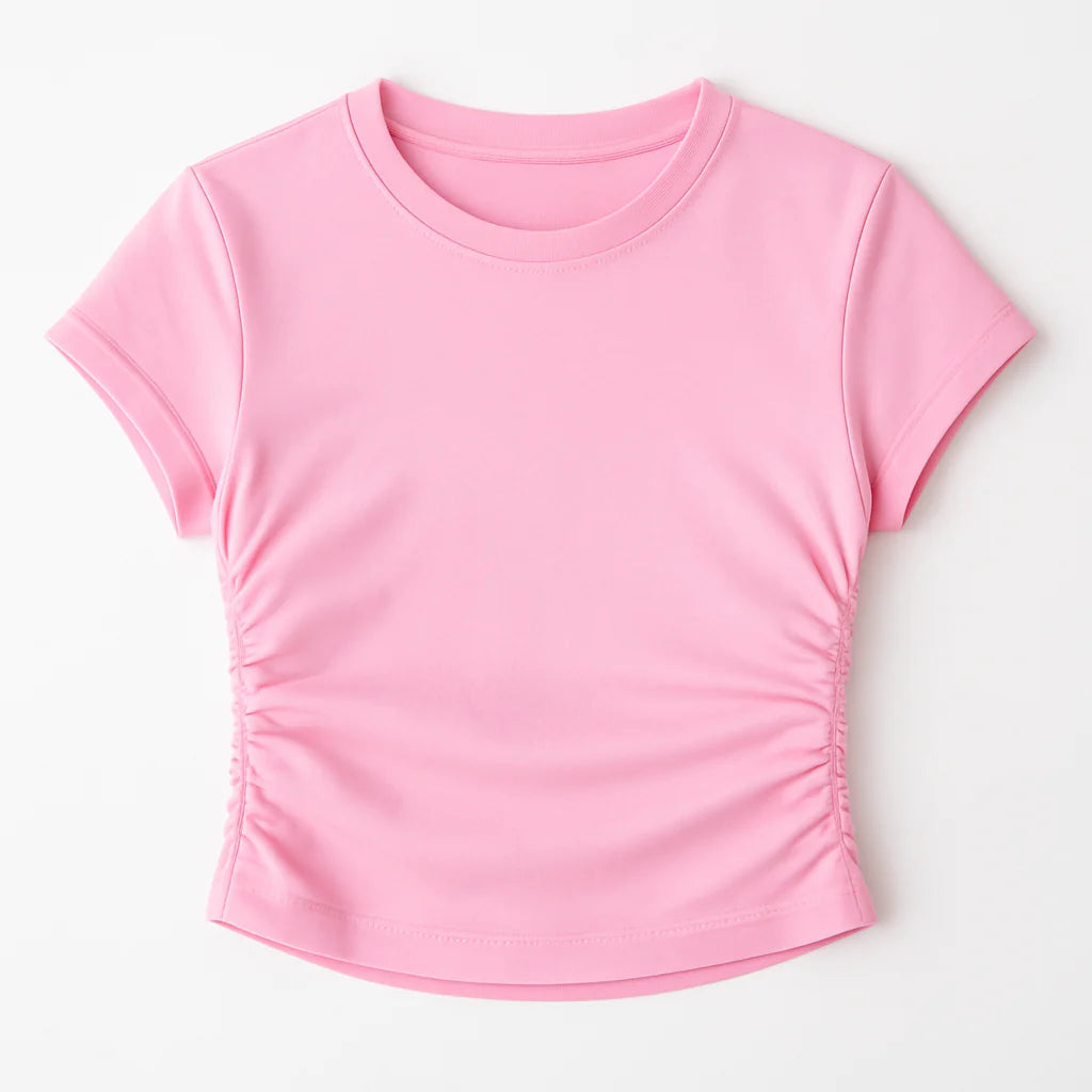 kntd W Drape Cropped Tee 2531