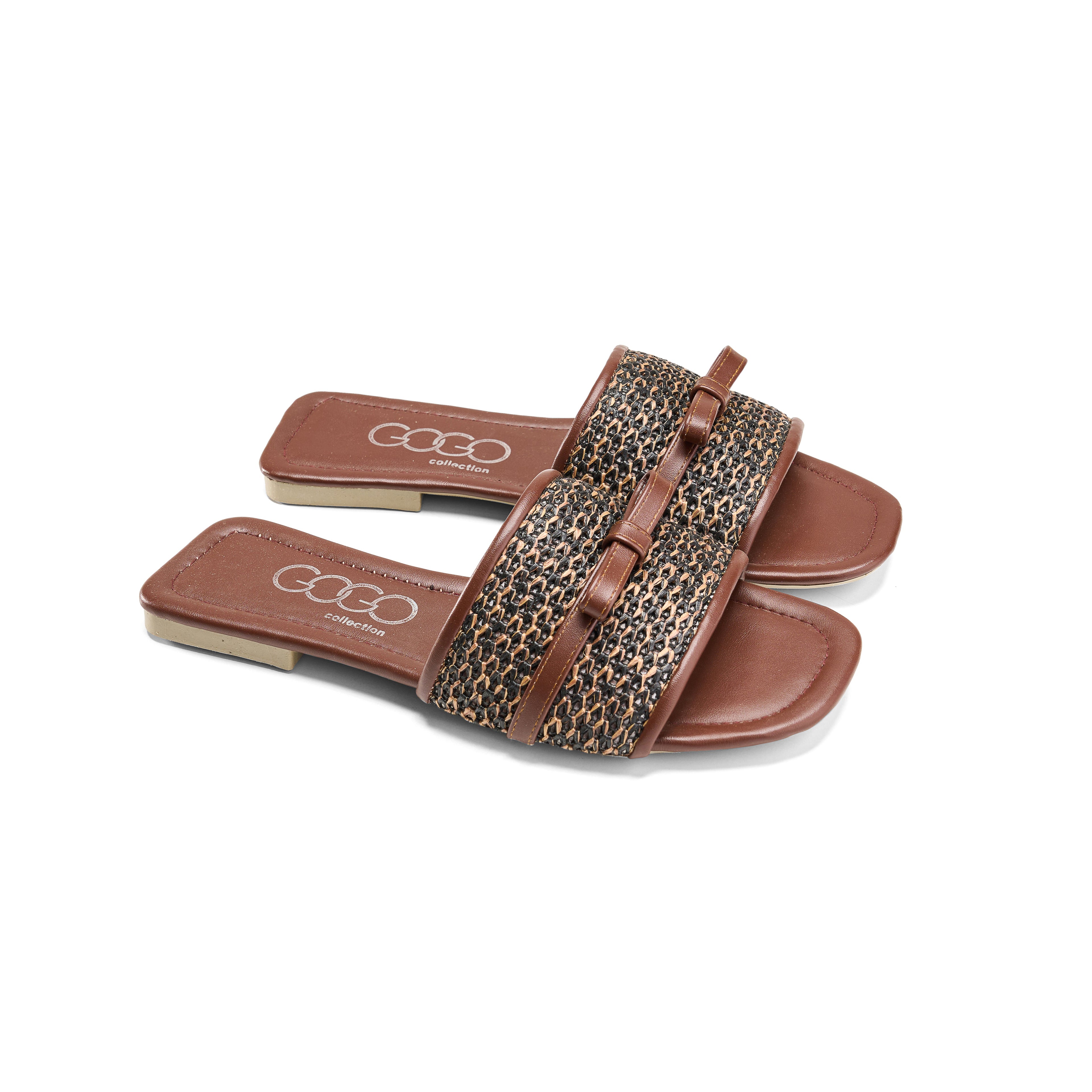 Gogoo Collection Braided Band Bow Slides