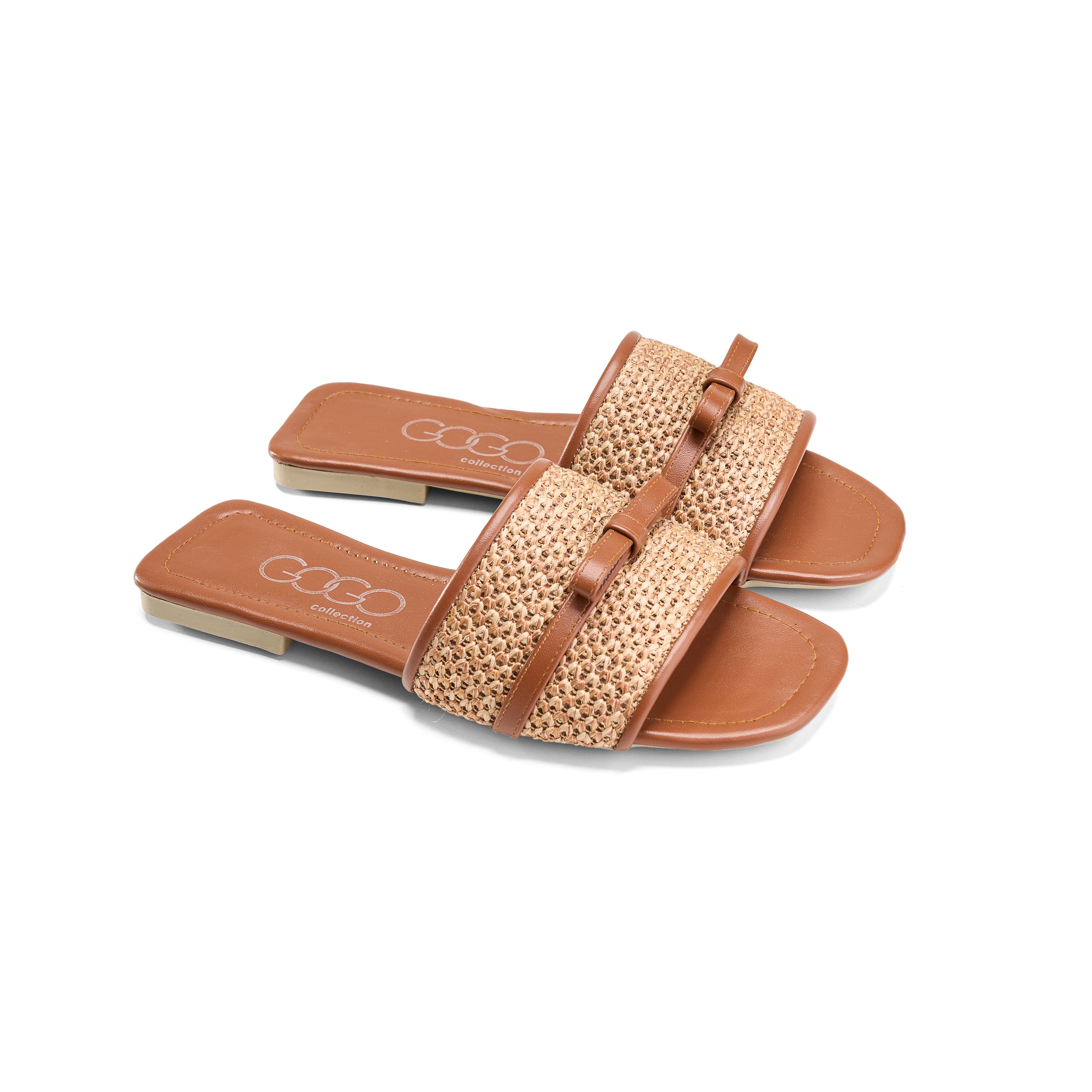Gogoo Collection Braided Band Bow Slides