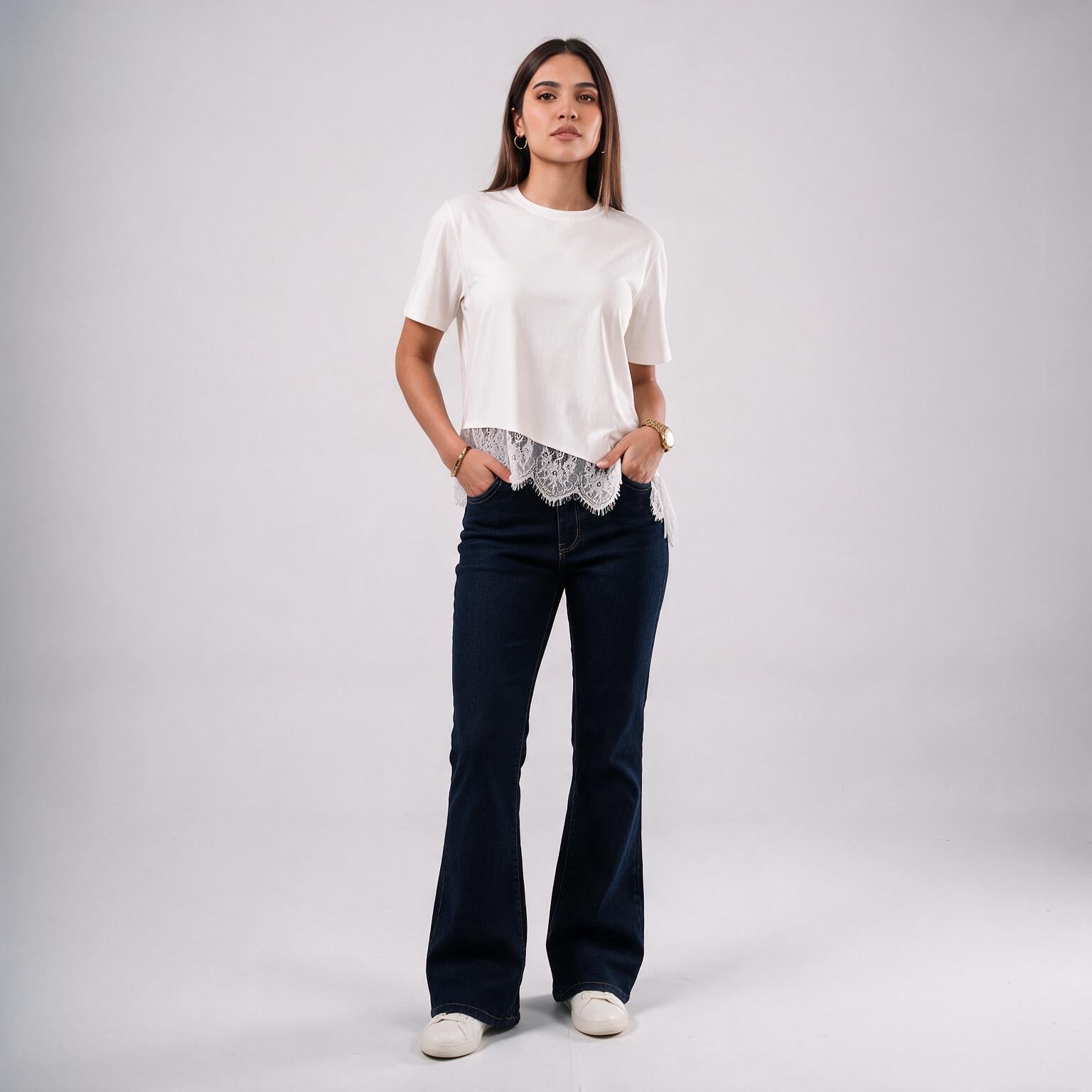Eighties Short Sleeve Lace Tee