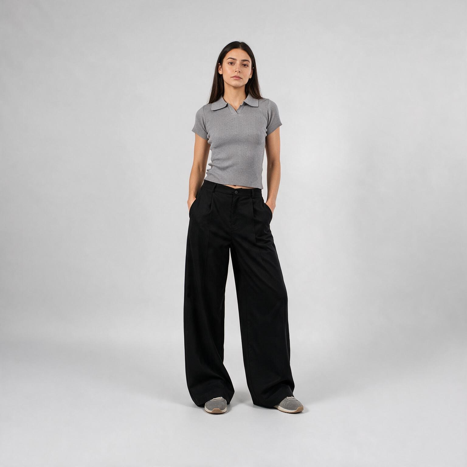 Bare And Blank Knitted Top
