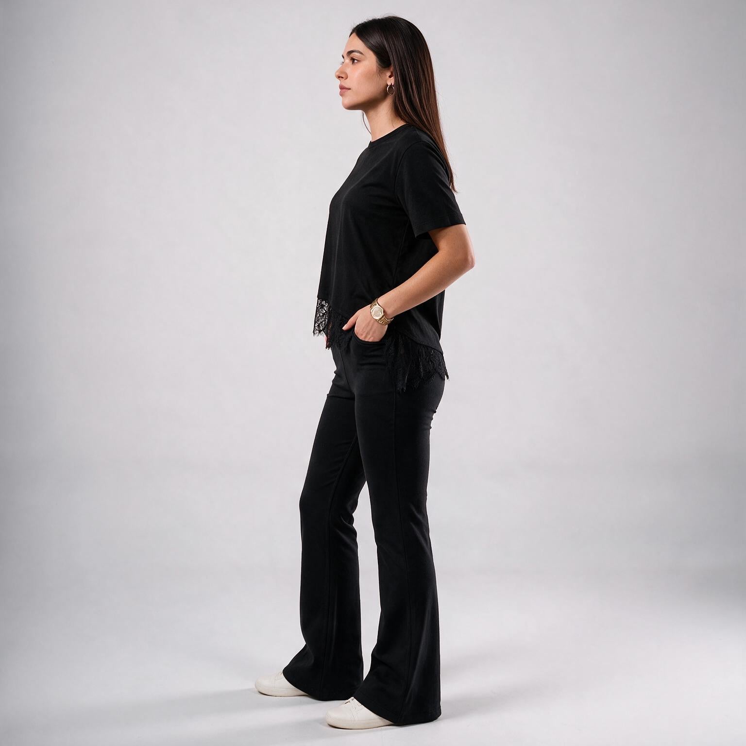 Eighties Short Sleeve Lace Tee