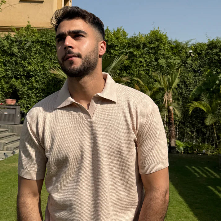 Aykoona Popcorn knit polo