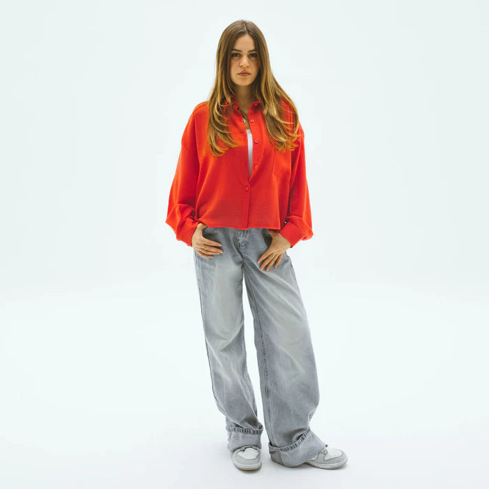 Oshe Cropped Linen Shirt