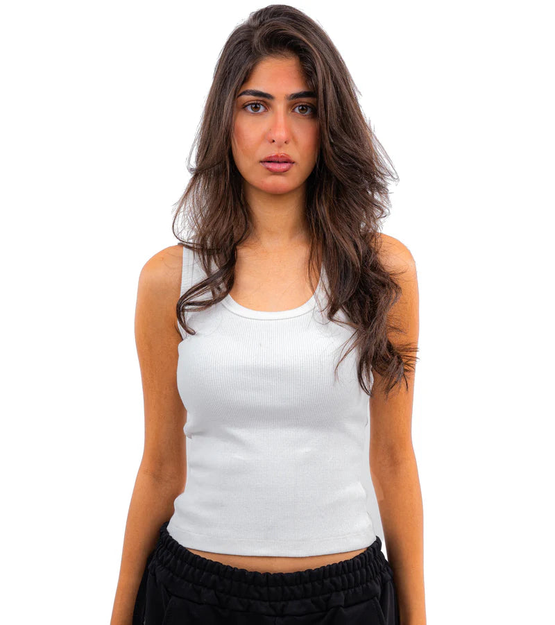 CTRL U Shaped Ribbed Tank Top