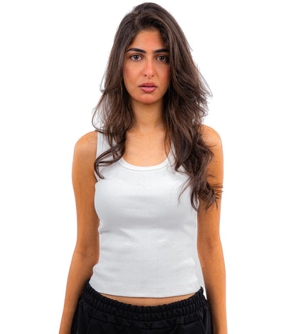 CTRL U Shaped Ribbed Tank Top