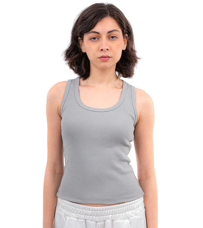 CTRL U Shaped Ribbed Tank Top