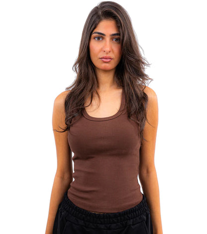 CTRL U Shaped Ribbed Tank Top