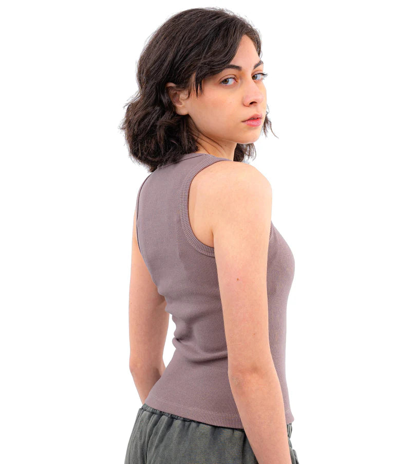 CTRL U Shaped Ribbed Tank Top