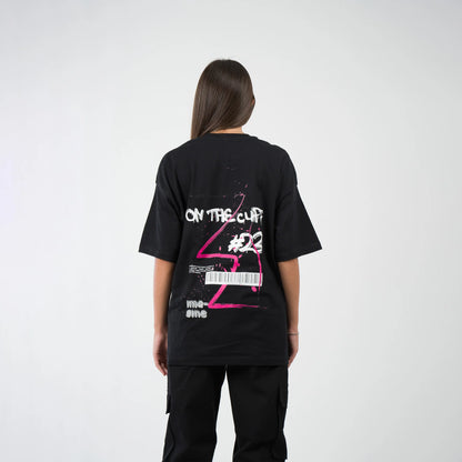 Black On The Cuff Tee
