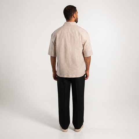 Denjoe Short Sleeve Linen Shirt Boxy Fit