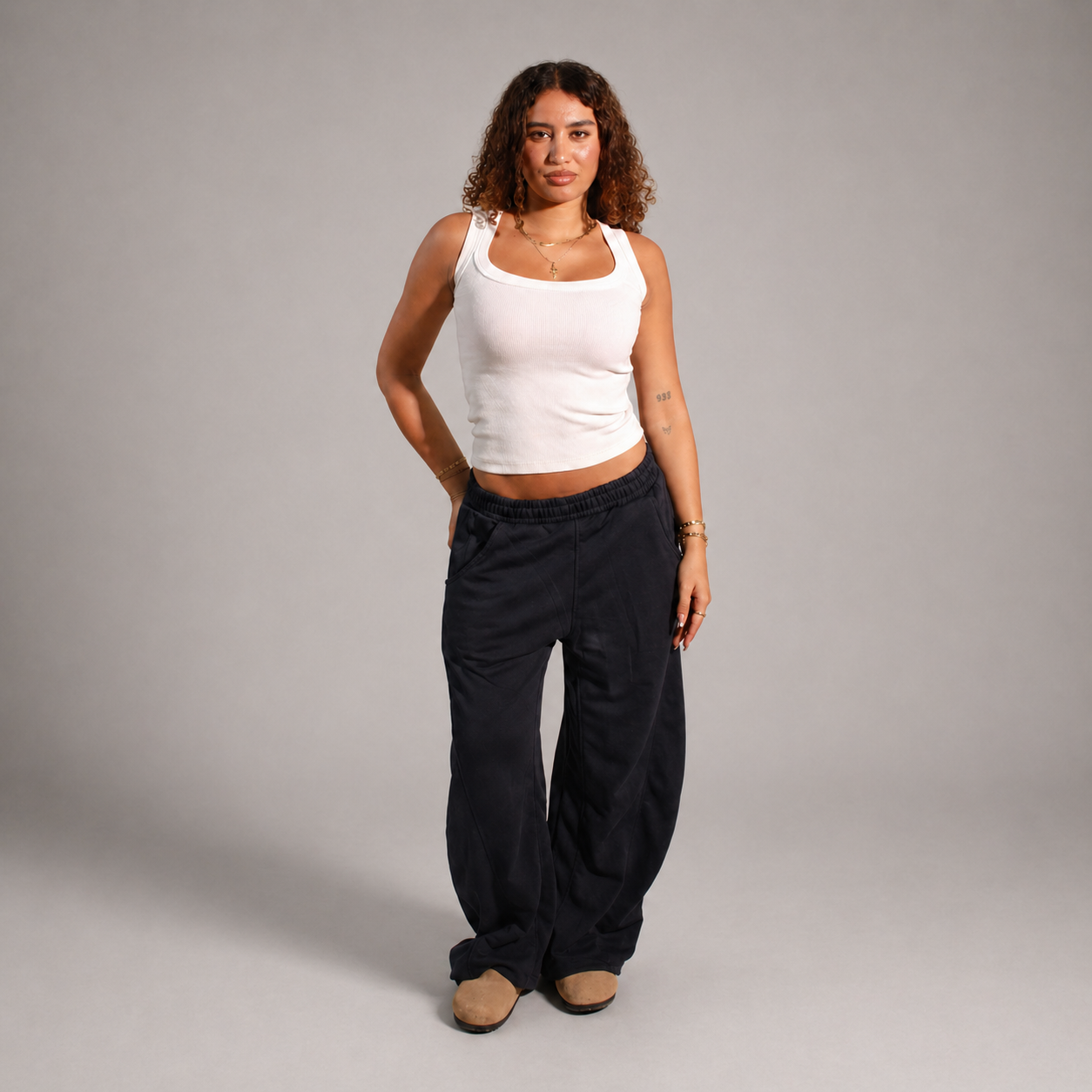 CTRL Initials Wide Leg Sweatpants