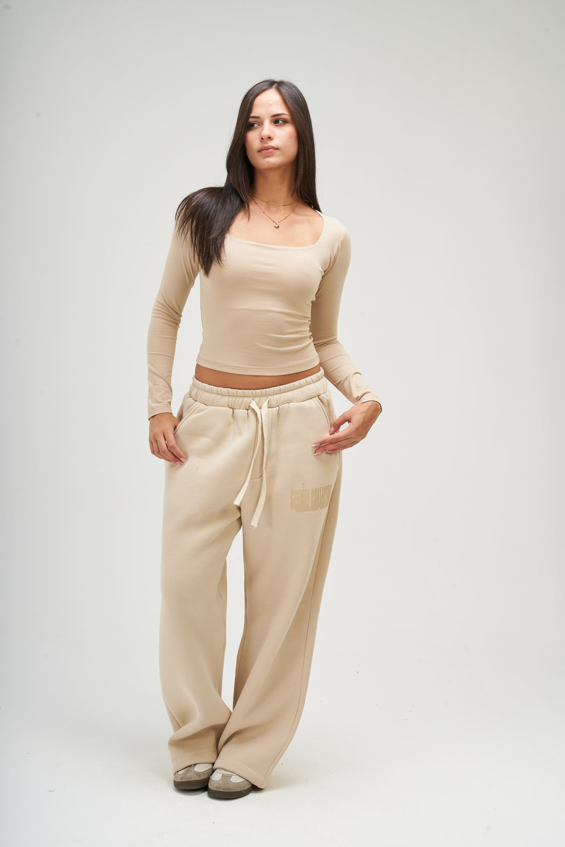 Seemly Long Sleeve Cotton Round