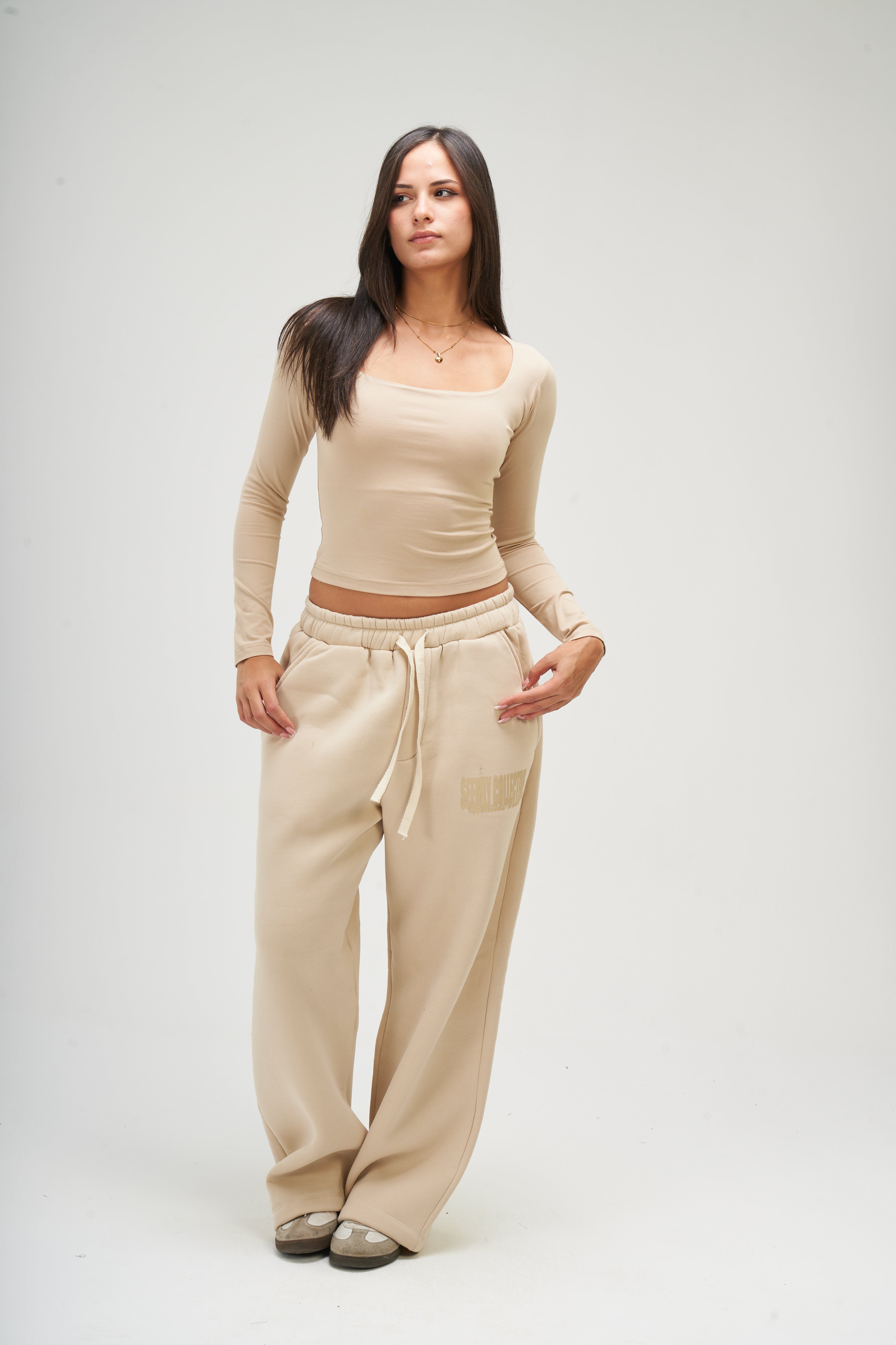 Seemly Long Sleeve Cotton Round