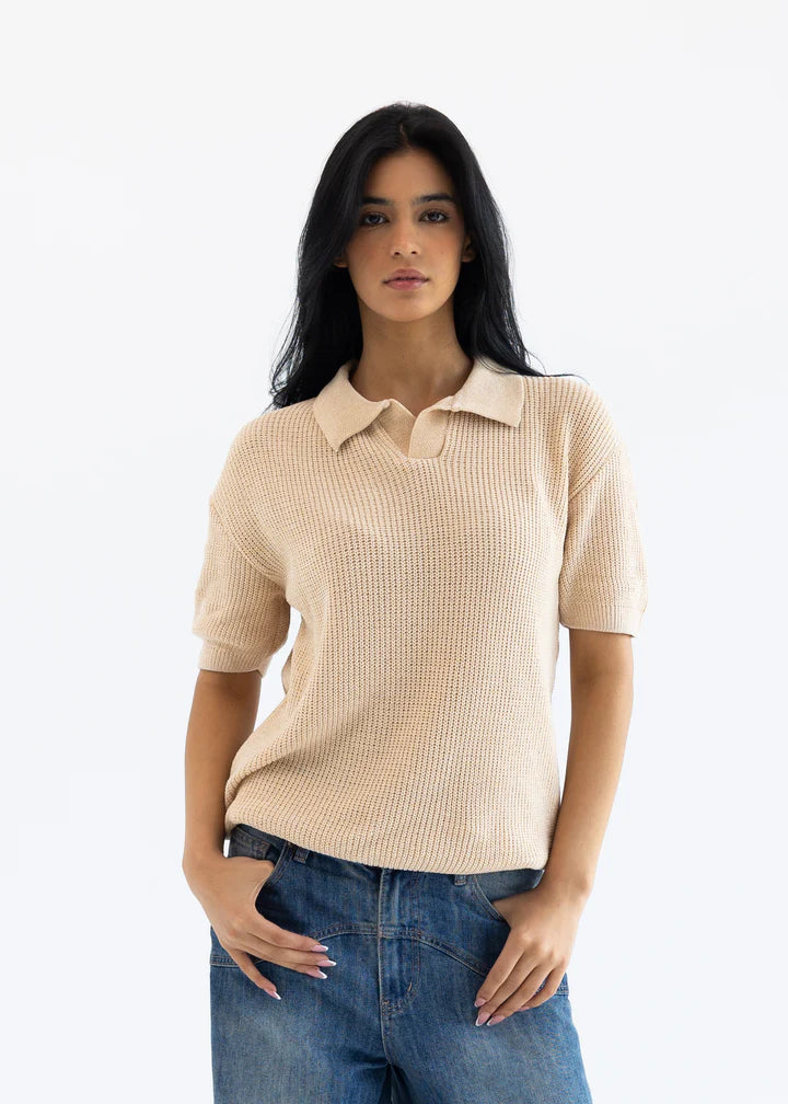 Slack Knitted Polo Tee