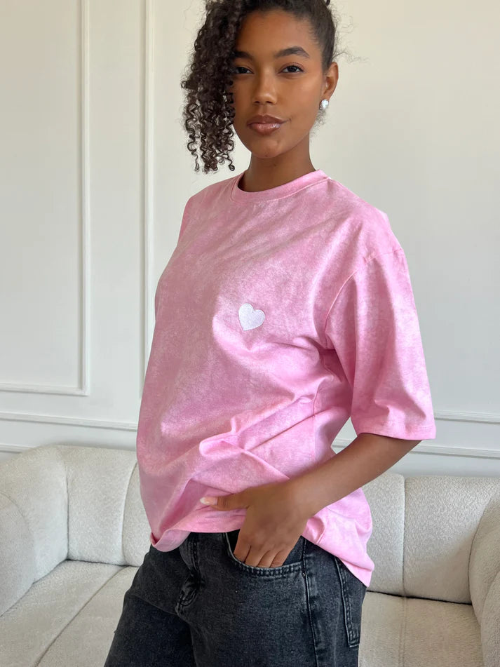 Maison De Chris I Heart You  Oversized Heart T Shirt