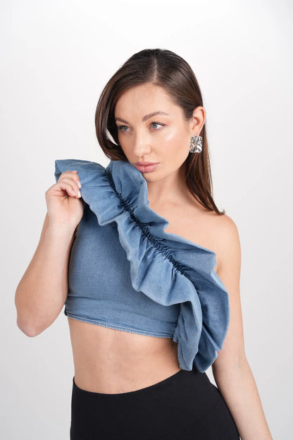 Denim Label Cocoon top