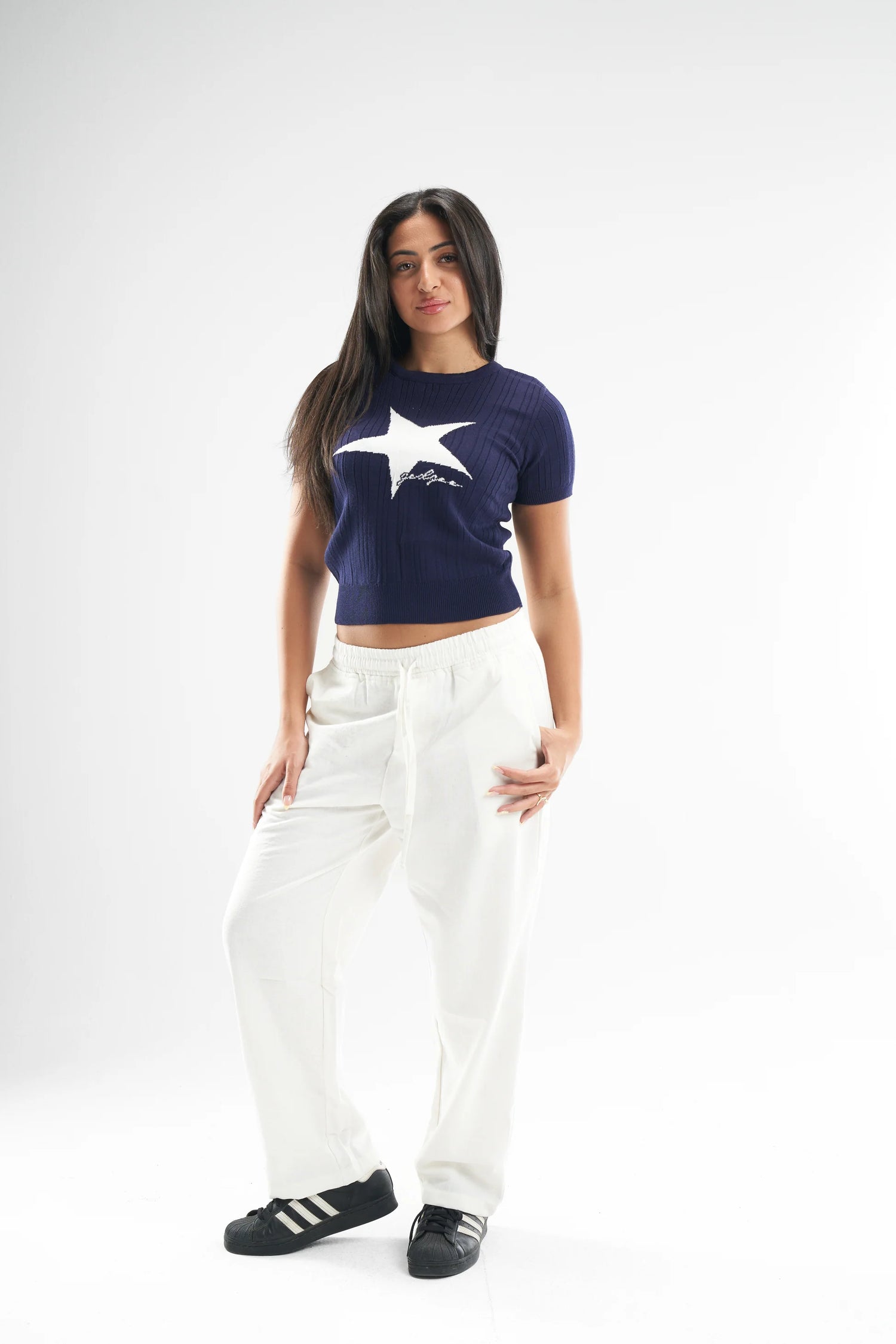Zedzee Star Cropped Knitted