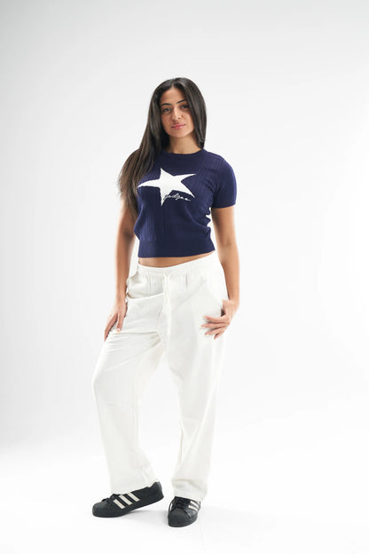 Zedzee Star Cropped Knitted