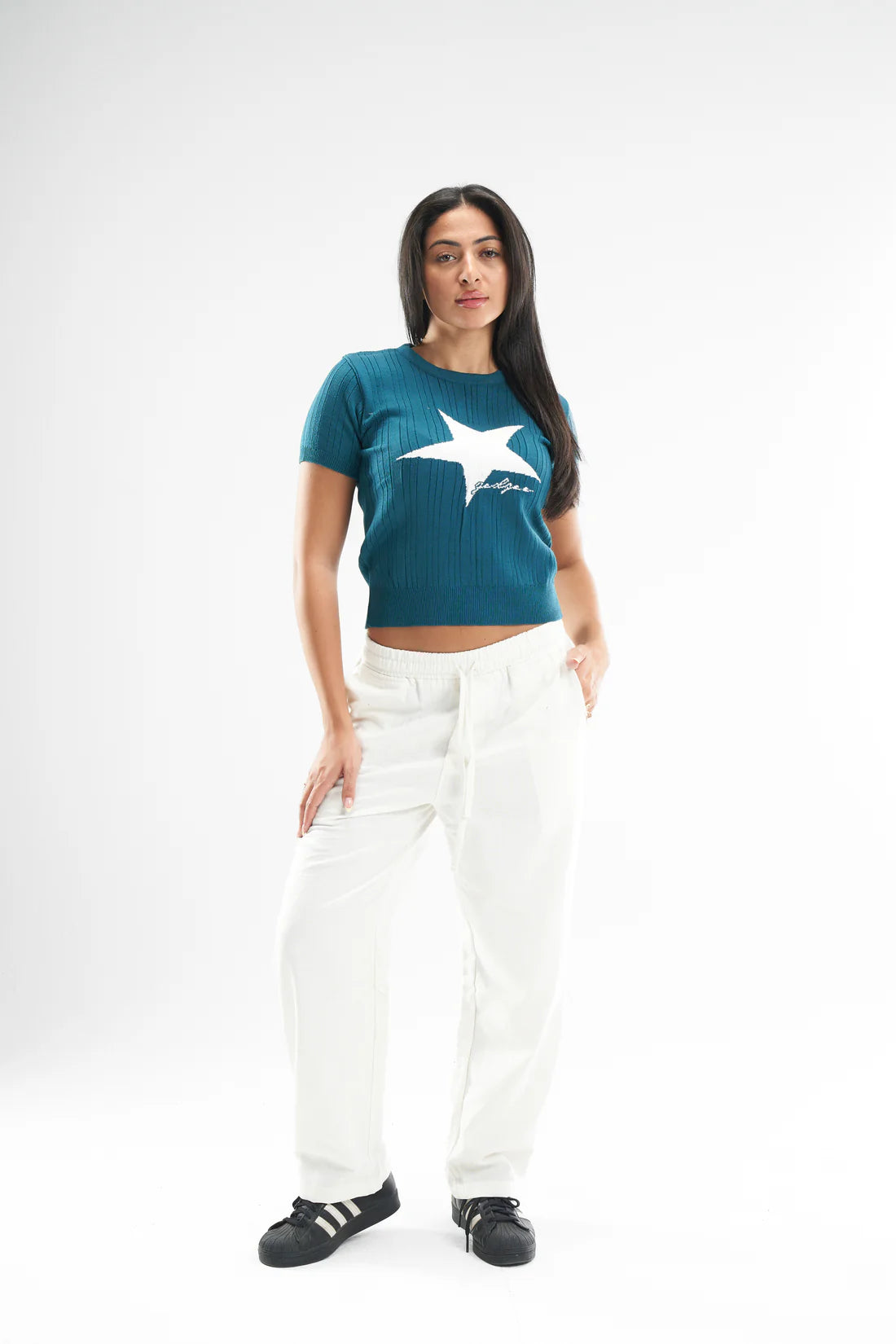 Zedzee Star Cropped Knitted