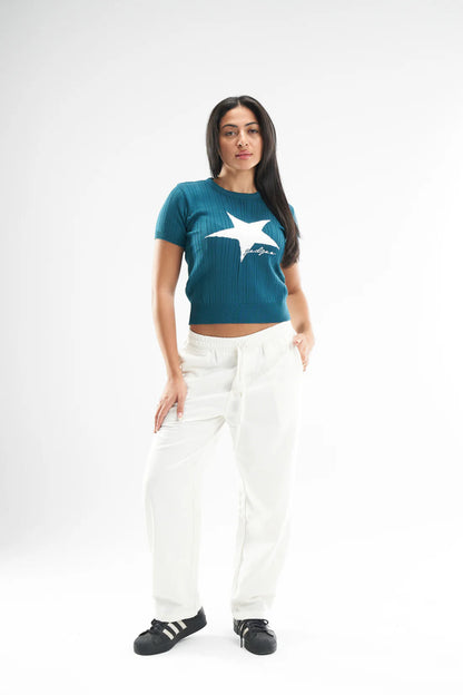 Zedzee Star Cropped Knitted