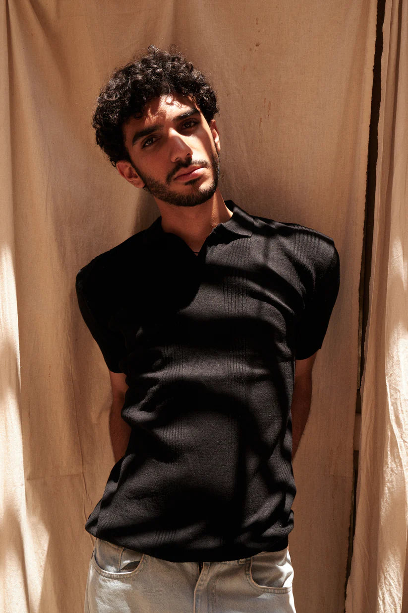 KUJI Knitted Polo Tshirt