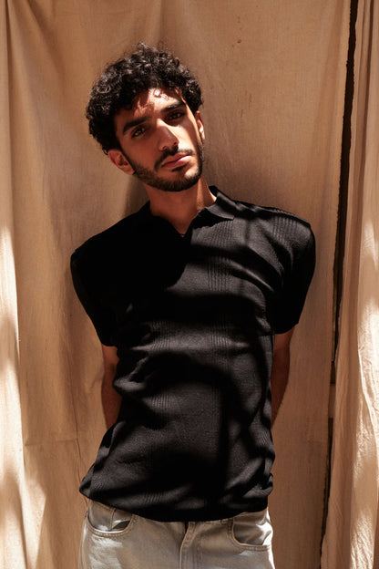 KUJI Knitted Polo Tshirt