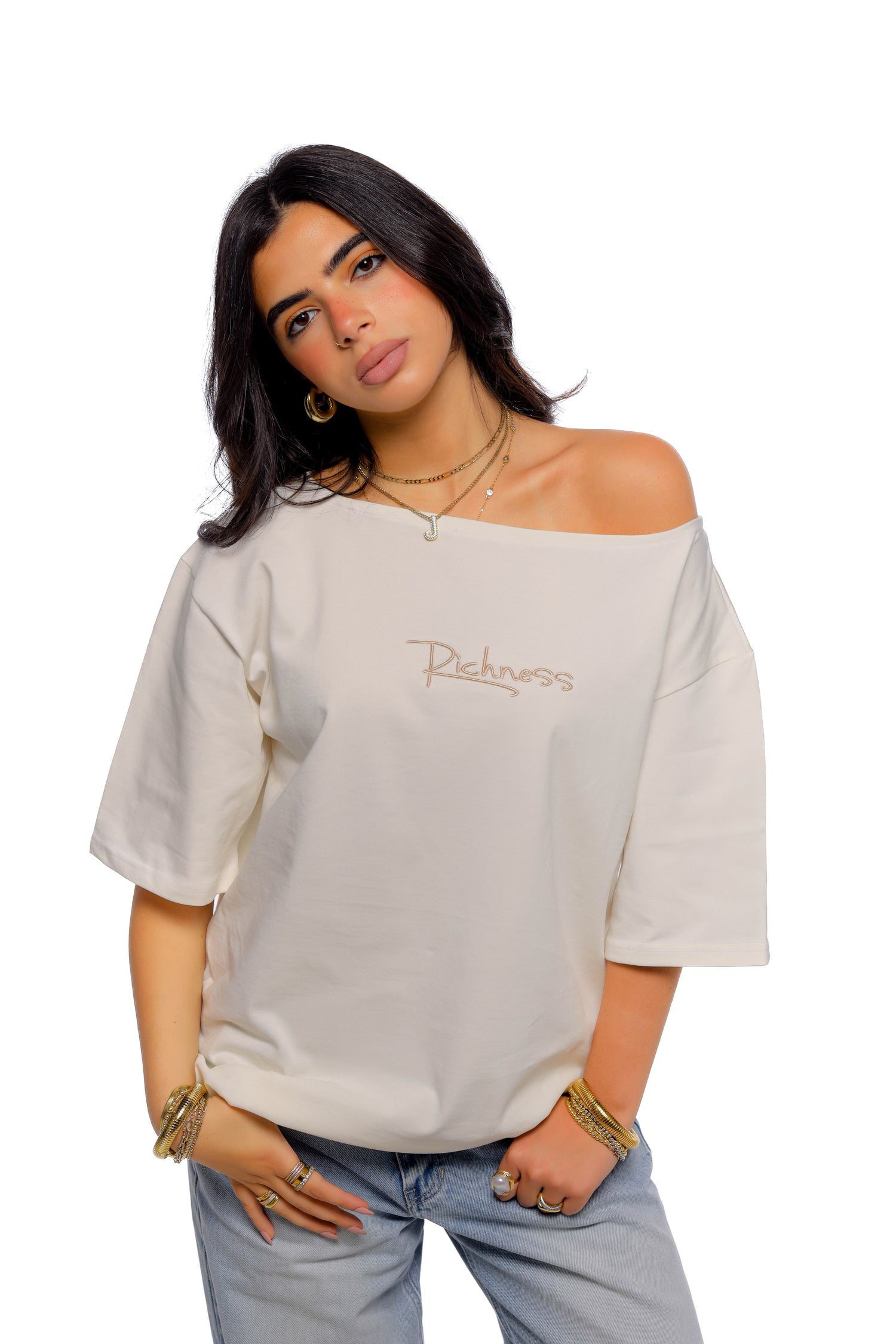 Richness Tee Off Shoulder