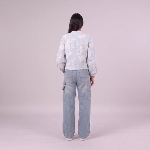 SBR Paisley Tie-Front Blouse