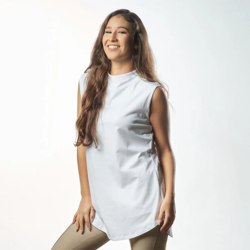 Breathe Double Layer Long Fit Sleeveless Basic T-Shirt